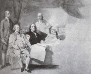 Benjamin West Die amerikanischen Friedensunterhandler oil painting